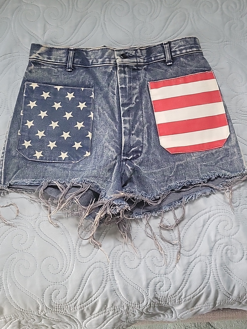 Vintage Size 4 Denim Daisy Dukes With Front Pockets
